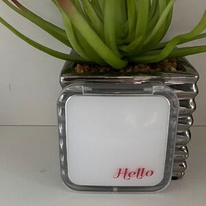 Hello Gorgeous Hand Held Mirror Compact Normal and Enhanced Magnifying Views